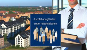 Ruhiges deutsches Wohnviertel mit Neubau und Bestandsgebäuden in einer gewachsenen Nachbarschaft
